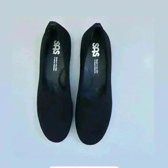 SAS Bliss Slip On Wedge Black Shoes Size 9.5 - Picture 2 of 8